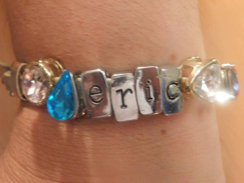 Personalisierte Armband Strass Charm Name Braclet Schmuck Zu Nennen Anweisung Funkelnde Charms Handgelenk Candy von NoahSiannahBeadMine