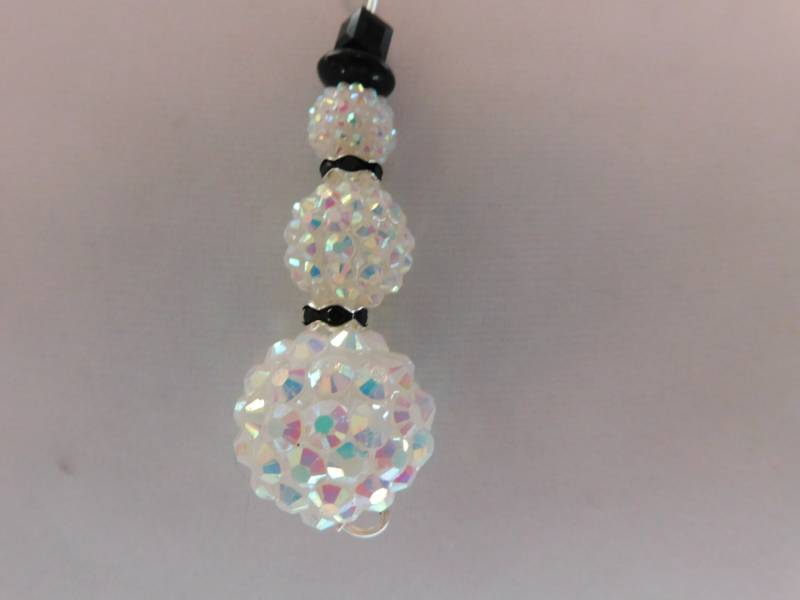 Schneemann Halskette Winter Kristall Schmuck Frostigen Schillernden Weihnachten Ohrringe, Urlaub von NoahSiannahBeadMine