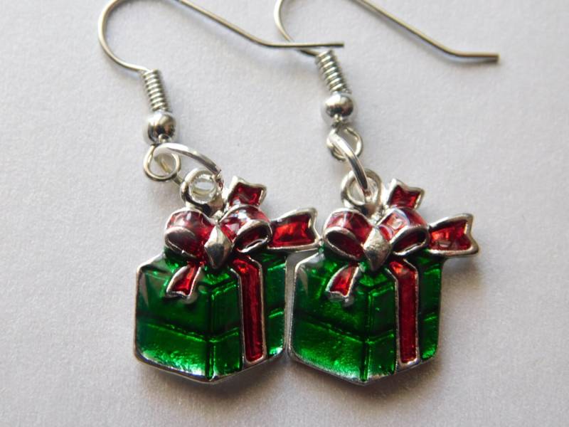 Weihnachten Ohrringe, Ohrringe Strümpfe, Weihnachtsbaum Kranz Engel von NoahSiannahBeadMine