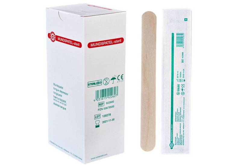 Nobamed Erste-Hilfe-Set Holzmundspatel steril - Box 15 cm x 2 cm von Nobamed