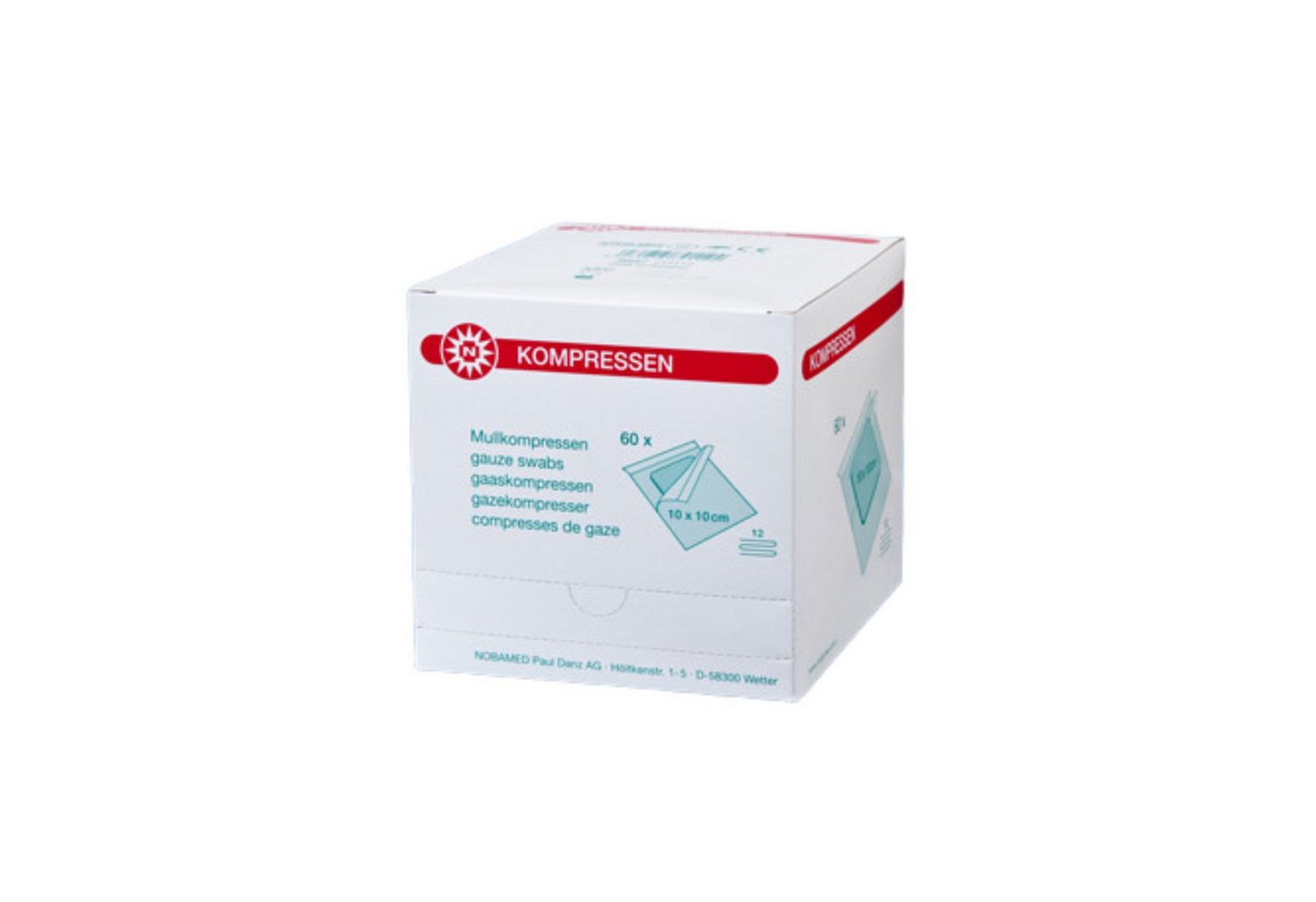 Nobamed Erste-Hilfe-Set Medizinische Wundkompresse 5x5 cm – Hygienisch, hochwertig & für profe von Nobamed