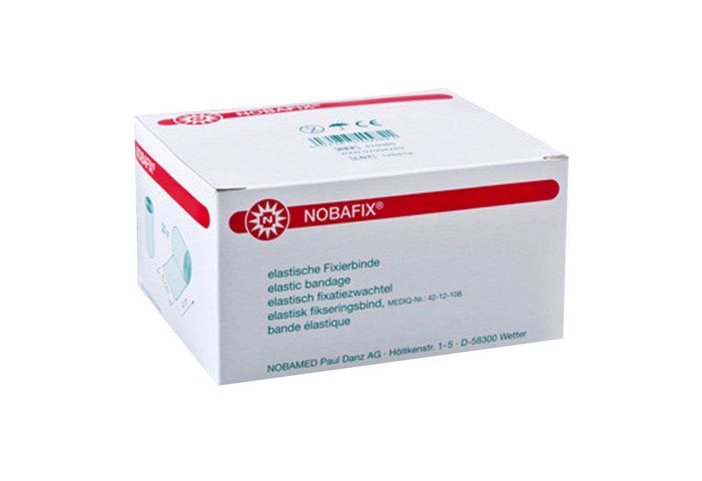 Nobamed Erste-Hilfe-Set Nobafix® 4 m in Folie - Fixierbinde - 6cm von Nobamed