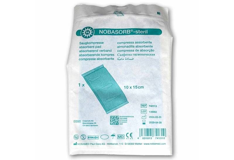 Nobamed Erste-Hilfe-Set Nobasorb® steril - 10 cm x 15 cm von Nobamed