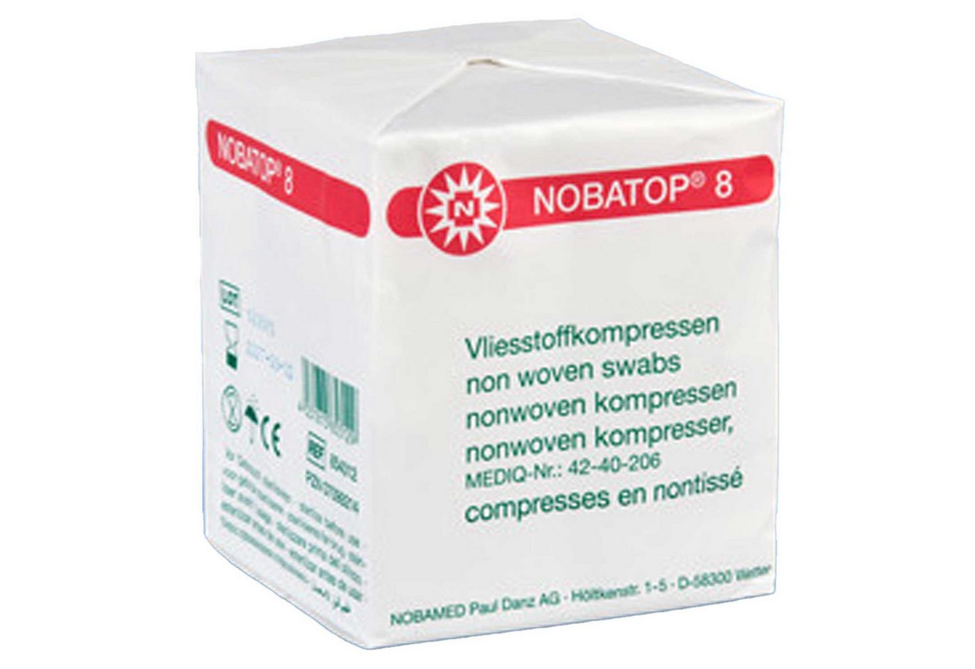Nobamed Erste-Hilfe-Set Nobatop® 8 à 100 Vliesstoffkompresse - 10 x 20 cm á 30 von Nobamed