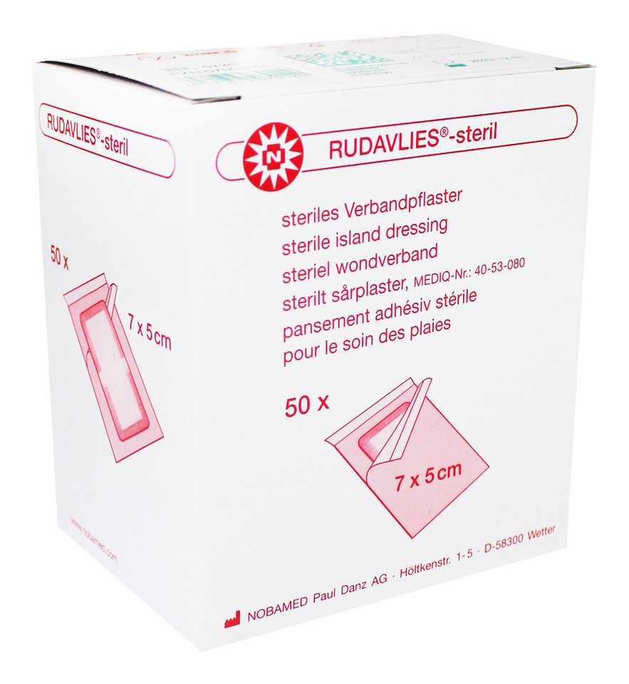 Nobamed Wundpflaster Rudavlies-steril Verbandpflaster 50 Stück Nobamed Wundpflaster Rudavlies-steril Verbandpflaster 50 Stück von Nobamed