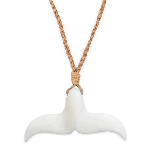 Nobel Walflosse Halskette Surferkette Hawaii Büffelhorn Walfluke SCHMUCK von Nobel