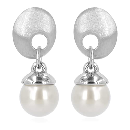 Perlen-Ohrringe Silber Schmuck mit Perlen Damen Ohrstecker NOBEL SCHMUCK von Nobel