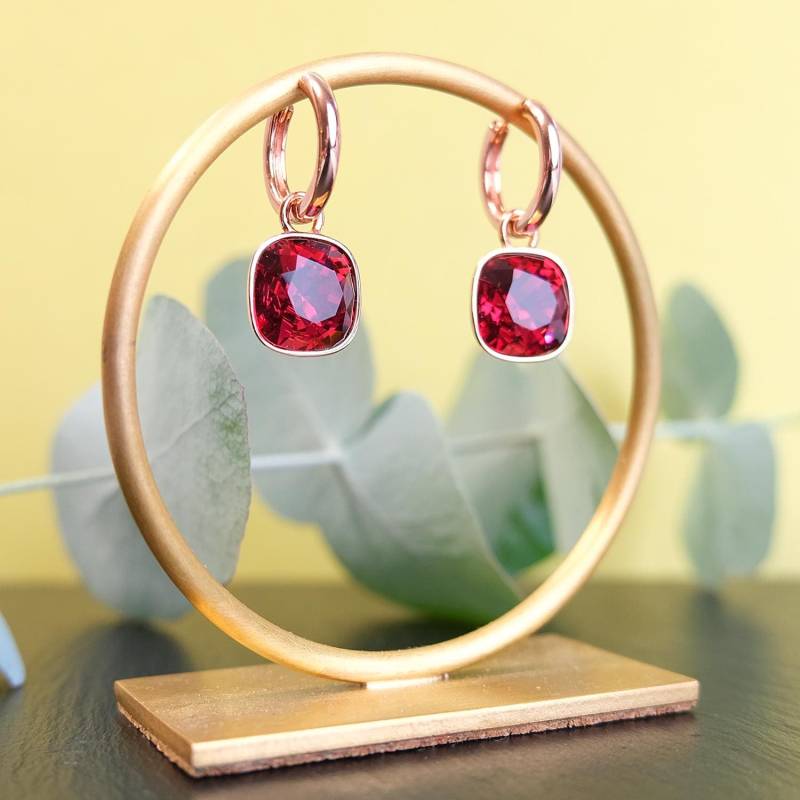 Rosegold Ohrringe Creolen Rot Swarovski Kristalle 925 Sterling Silber Vergoldet Nobel Schmuck Rosegold Ohrringe Creolen Rot Swarovski Kristalle 925 Sterling Silber Vergoldet Nobel Schmuck von NobelSchmuck