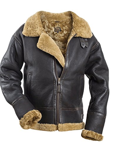 Noble House B-3 Alpha Pilotenjacke Herren Lederjacke Schaffell U.S. Air Corps (L) von Noble House