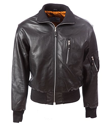 Noble House Bundesluftwaffe Fliegerjacke Herren Marine Lederjacke (4XL) von Noble House