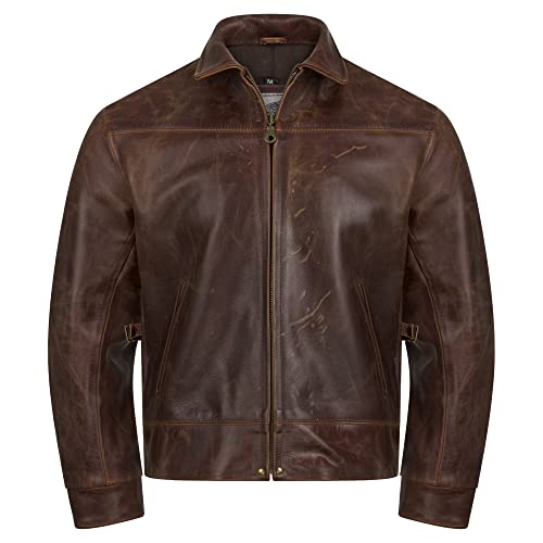 Noble House Dustbowl Motorrad Pferdeleder Jacke (S) von Noble House