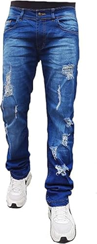 Noble House Herren Blue Jeans Straight Fit Regular Comfort (30) von Noble House