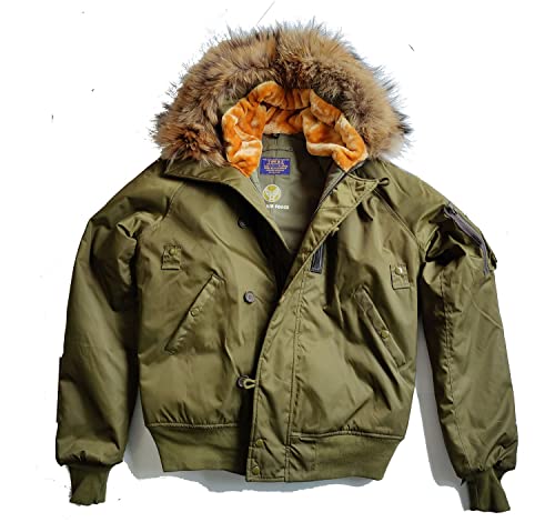 Noble House N-2 Type Test Sample Nylon Bomber mit Pelzkragen (XXL) von Noble House