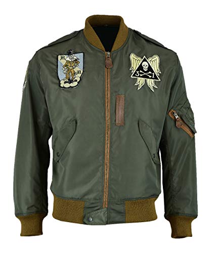 Noble House Nylon Bomberjacke USAF L-2 Fliegerjacke Blackbird (L) von Noble House