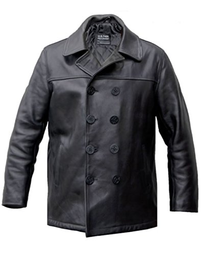 Noble House Pea Coat US NAVY Ledermantel (L) von Noble House