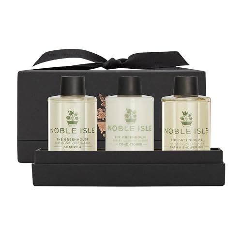 Noble Isle Geschenkset | Luxuriöses Gewächshaus-Trio (Shampoo, Conditioner & Bade- und Duschgel) Geschenkset für Damen und Herren, veganfreundlich, echtes Parfüm, Großbritannien in einer Flasche, von Noble Isle