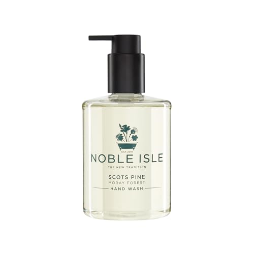 Noble Isle Handseife | Luxus-Handwaschmittel Flüssigseife für Männer & Frauen | Bio, veganfreundlich, echtes Parfüm, „Britain in a Bottle“ Handseife (Scots Pine, 250ml) von Noble Isle