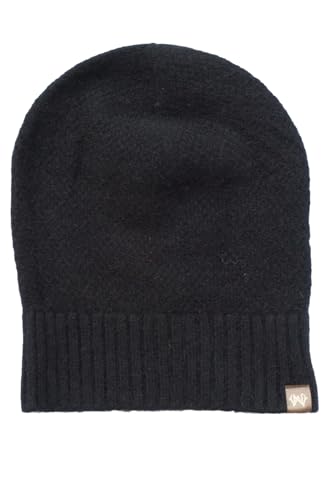 Noble Wilde, Possum Damen/Herren Baggie Beanie Mütze, 40% Possum, 53% Wolle, 7% Seide (Schwarz) von Noble Wilde