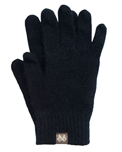 Noble Wilde, Possum Damen/Herren Fingerhandschuhe, 40% Possum, 53% Wolle, 7% Seide (Schwarz, L) von Noble Wilde