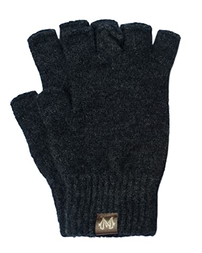 Noble Wilde, Possum Damen/Herren Handschuhe ohne Finger, 40% Possum, 53% Wolle, 7% Seide (Anthrazit, L) von Noble Wilde