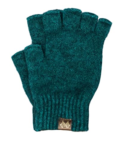 Noble Wilde, Possum Damen/Herren Handschuhe ohne Finger, 40% Possum, 53% Wolle, 7% Seide (Petrol, XL) von Noble Wilde