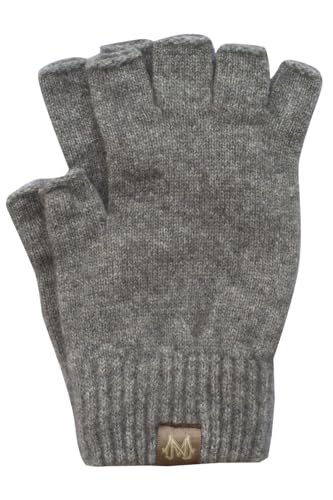 Noble Wilde, Possum Damen/Herren Handschuhe ohne Finger, 40% Possum, 53% Wolle, 7% Seide (Shale, M) von Noble Wilde