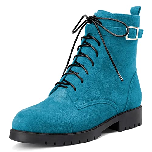NobleOnly Damen Chunky Blockabsatz Niedrige Kitten Absatz Heel Runde Zehenkappe Stiefeletten Schnüren Schnürung Reißverschluss Klassisch Schuhe Blau A 38 EU NobleOnly Damen Chunky Blockabsatz Niedrige Kitten Absatz Heel Runde Zehenkappe Stiefeletten Schnüren Schnürung Reißverschluss Klassisch Schuhe Blau A 38 EU von NobleOnly