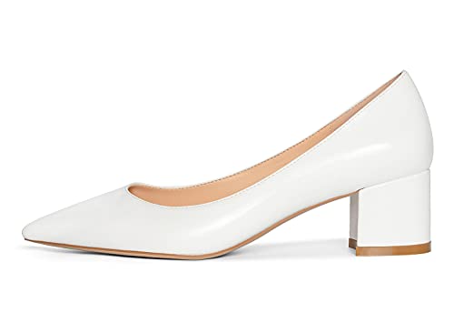 NobleOnly Damen High Heels Pumps Lederfutter Blockabsatz 5CM Heel Weiß Matte Schuhe EU 39 NobleOnly Damen High Heels Pumps Lederfutter Blockabsatz 5CM Heel Weiß Matte Schuhe EU 39 von NobleOnly