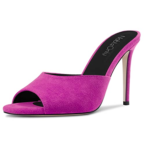 NobleOnly Damen Hoher High Stiletto Absatz Heel Peep Open Zehenkappe Slip-on Sandalen Lässig Büroschuhe Clear Klassisch Schuhe 10 CM Heels Magenta Rot 39 EU NobleOnly Damen Hoher High Stiletto Absatz Heel Peep Open Zehenkappe Slip-on Sandalen Lässig Büroschuhe Clear Klassisch Schuhe 10 CM Heels Magenta Rot 39 EU von NobleOnly