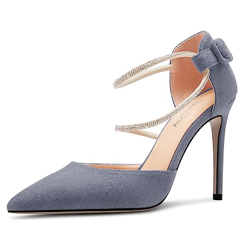 NobleOnly Damen Hoher High Stiletto Absatz Heel Spitze Zehenkappe Two-Piece Diamant Kristall Pumps Abschlussball Glitzer Dress Schuhe 10 cm Heels Grau 40 EU NobleOnly Damen Hoher High Stiletto Absatz Heel Spitze Zehenkappe Two-Piece Diamant Kristall Pumps Abschlussball Glitzer Dress Schuhe 10 cm Heels Grau 40 EU von NobleOnly