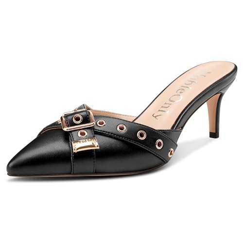 NobleOnly Damen Mittlerem Kitten Absatz Heel Geschlossene Spitze Zehenkappe Pantoletten Schuhe Party Dress Slip-on Pumps 6.5 cm Heels Schwarz 38 EU NobleOnly Damen Mittlerem Kitten Absatz Heel Geschlossene Spitze Zehenkappe Pantoletten Schuhe Party Dress Slip-on Pumps 6.5 cm Heels Schwarz 38 EU von NobleOnly