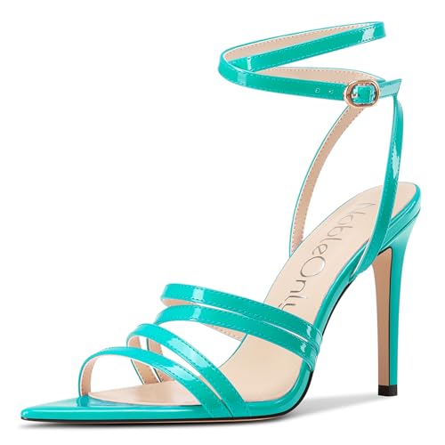 NobleOnly Damen Spitze Zehenkappe Knöchelriemen Sandalen Stiletto Hoher High Absatz Heel Party Hochzeit Dress Schuhe 10 CM Heels Cyanblau 38 EU NobleOnly Damen Spitze Zehenkappe Knöchelriemen Sandalen Stiletto Hoher High Absatz Heel Party Hochzeit Dress Schuhe 10 CM Heels Cyanblau 38 EU von NobleOnly