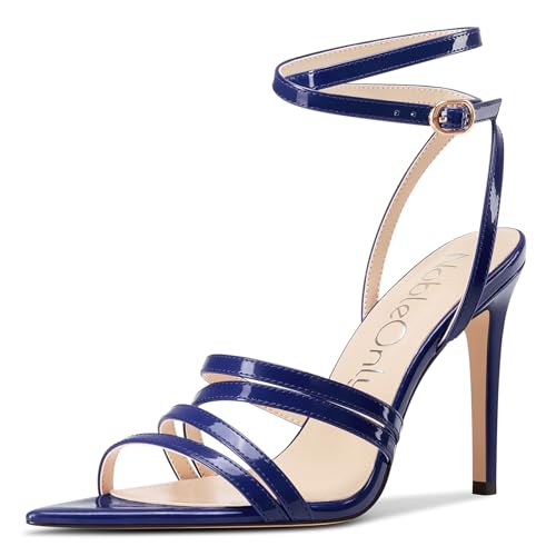 NobleOnly Damen Spitze Zehenkappe Knöchelriemen Sandalen Stiletto Hoher High Absatz Heel Party Hochzeit Dress Schuhe 10 CM Heels Marineblau 41 EU NobleOnly Damen Spitze Zehenkappe Knöchelriemen Sandalen Stiletto Hoher High Absatz Heel Party Hochzeit Dress Schuhe 10 CM Heels Marineblau 41 EU von NobleOnly