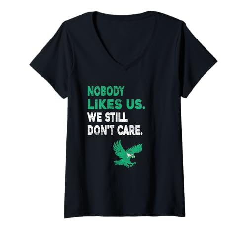 Damen Niemand mag Uns, es ist Uns Immer noch egal Vintage Distressed T-Shirt mit V-Ausschnitt Damen Niemand mag Uns, es ist Uns Immer noch egal Vintage Distressed T-Shirt mit V-Ausschnitt von Nobody Likes Us We Still Don't Care Distressed Tee