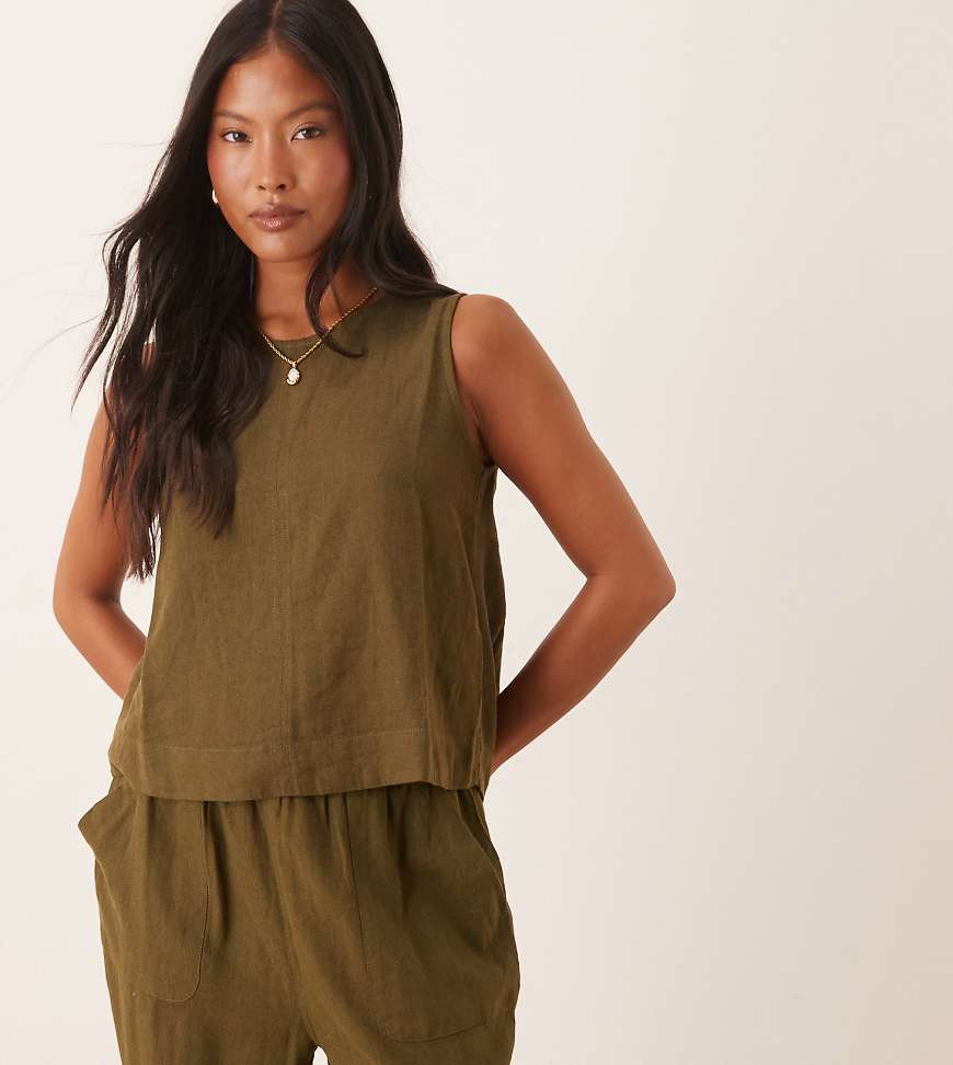 Nobody's Child Petite - Stirling - Tanktop in Grün, Kombiteil Nobody's Child Petite - Stirling - Tanktop in Grün, Kombiteil von Nobody's Child Petite