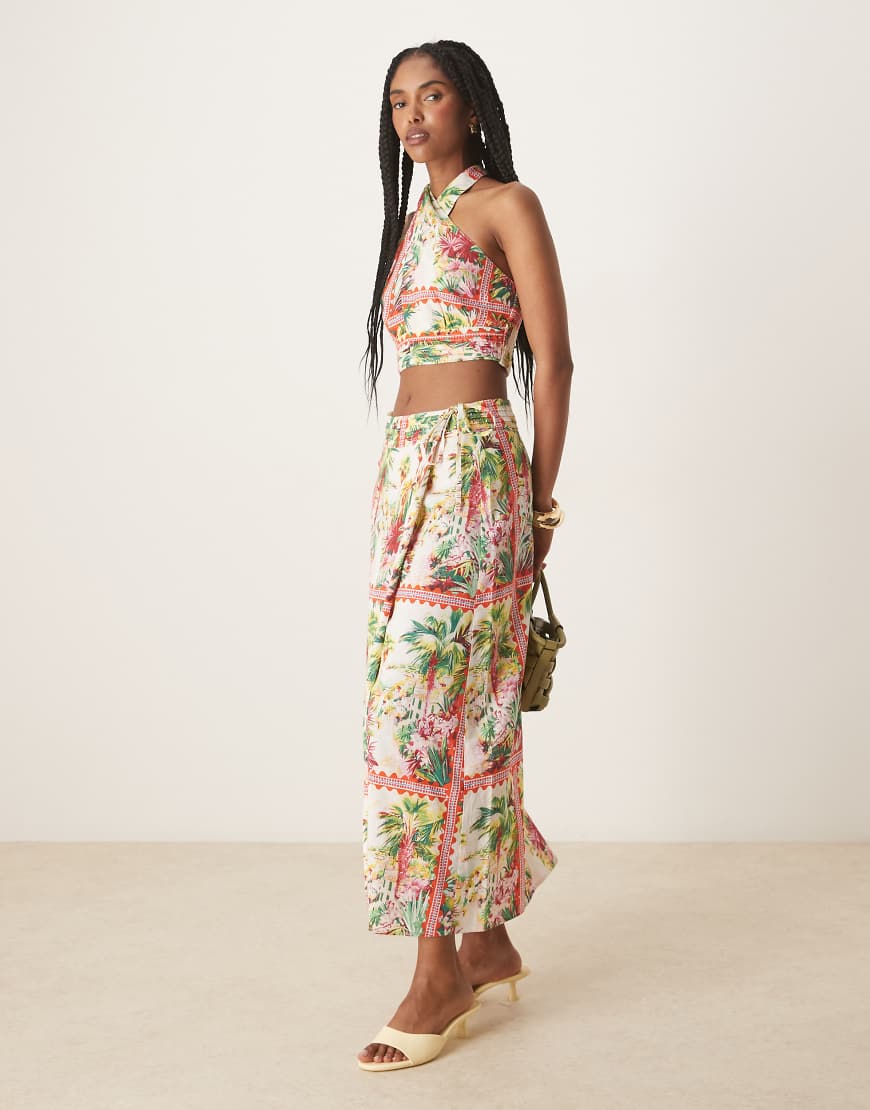 Nobody's Child - Amazon - Mehrfarbiger Midaxirock mit Wickeldesign, Kombiteil-Bunt von Nobody's Child