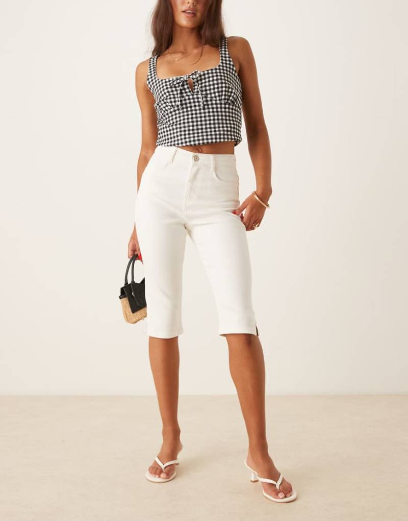 Nobody's Child - Cropped Pedal Pusher Jeans in Weiß von Nobody's Child