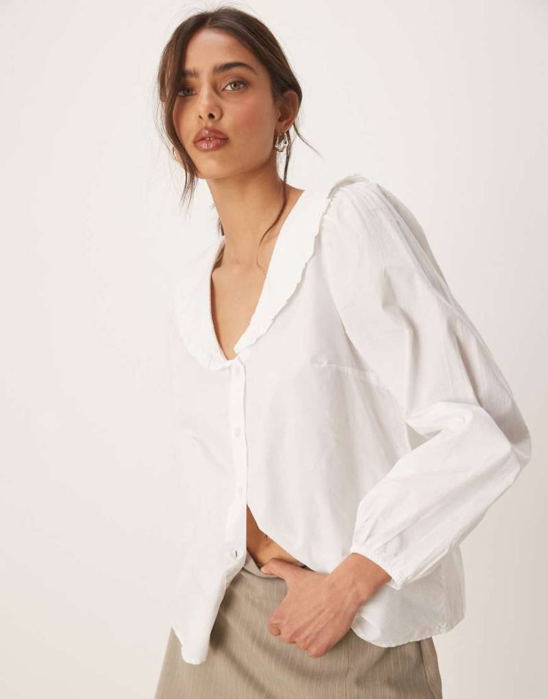 Nobody's Child - Emmie - Langärmlige Bluse in Weiß von Nobody's Child