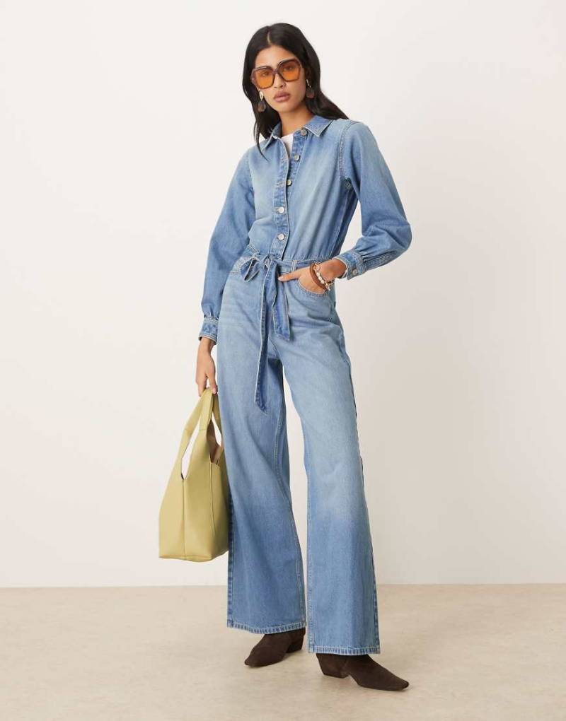 Nobody's Child - Jeans-Jumpsuit in Blau mit Blousonärmeln von Nobody's Child