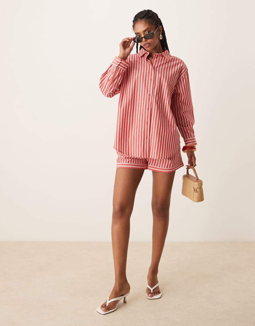 Nobody's Child - Kandy - Shorts in gestreiftem Rot, Kombiteil von Nobody's Child