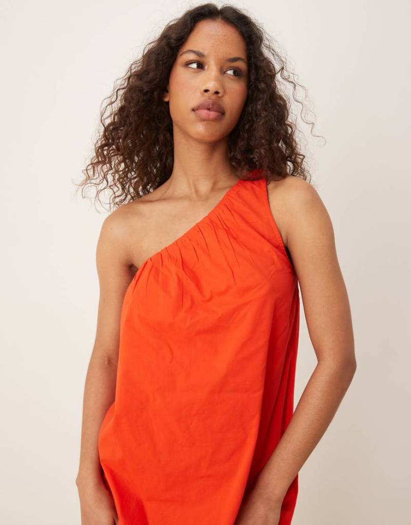 Nobody's Child - Midikleid in Rot mit asymmetrischem Trapezschnitt und One-Shoulder-Träger von Nobody's Child