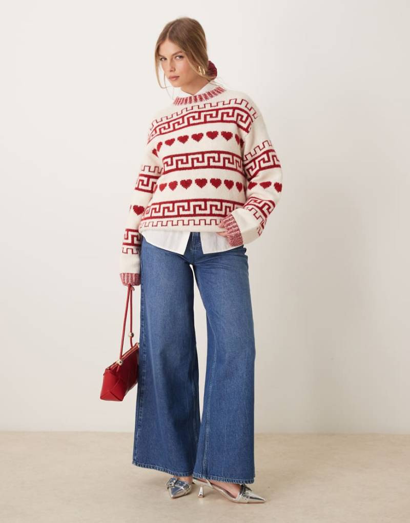 Nobody's Child - Palazzo - Weit geschnittene Jeans in dunkler Waschung-Marineblau von Nobody's Child