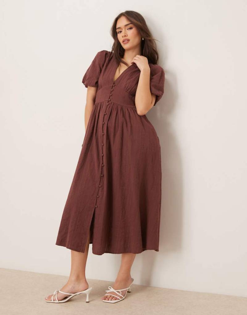 Nobody's Child - Starlight - Midaxi-Kleid in Braun von Nobody's Child