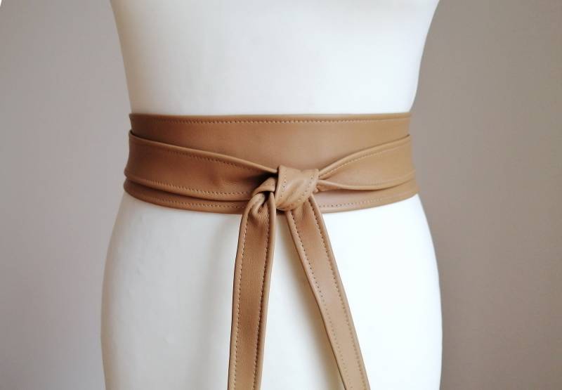 Camel Damen Leder Obigürtel Wickelgürtel Tan/Braun von NobodyReallyKnows