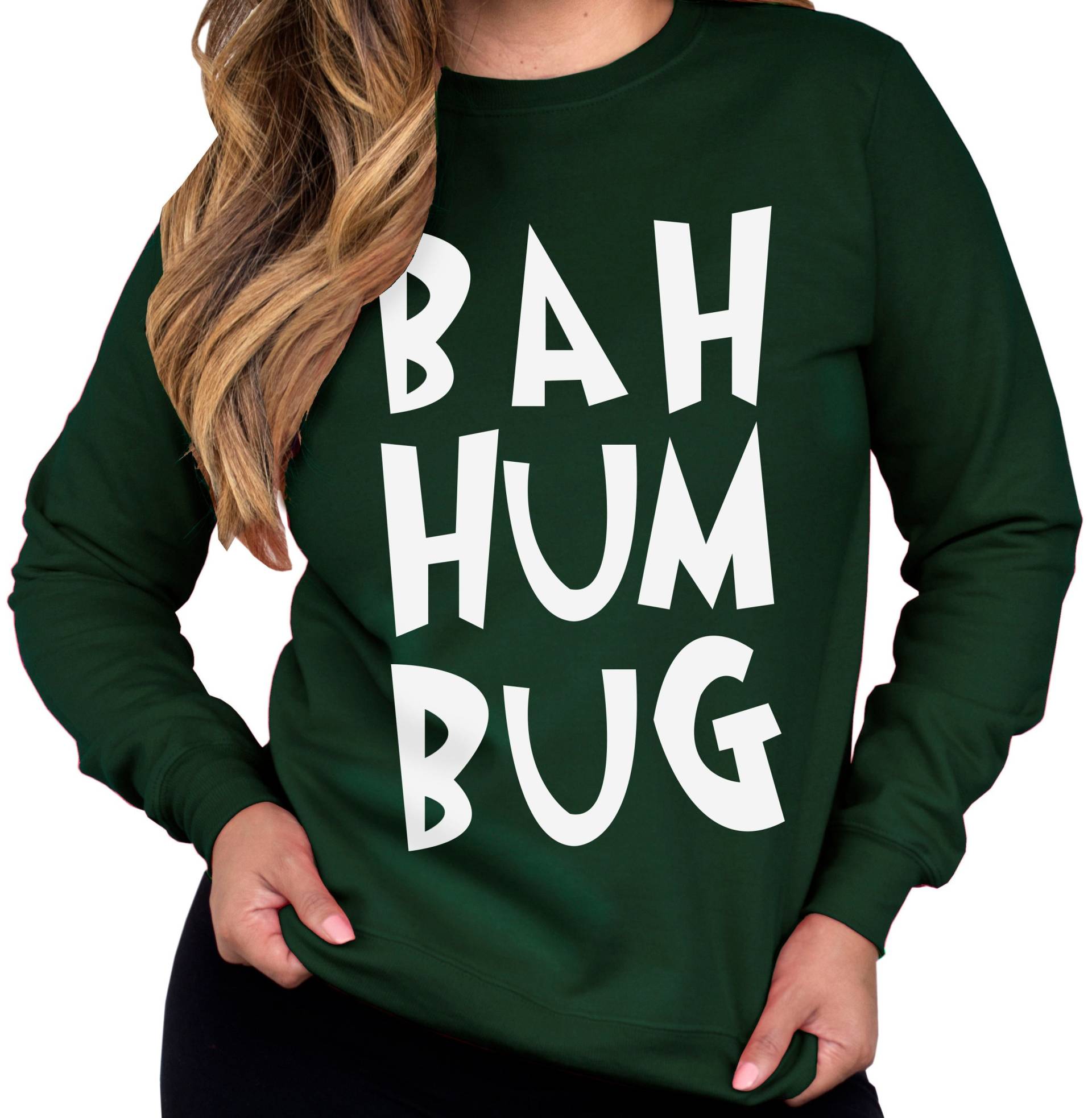 Bah Hum Bug Ugly Christmas Sweatshirt Für Frauen, Hässliche Weihnachtspullover, Lustige Weihnachtsshirts Hässlicher Weihnachtspullover Frauen von NobullWomanApparel