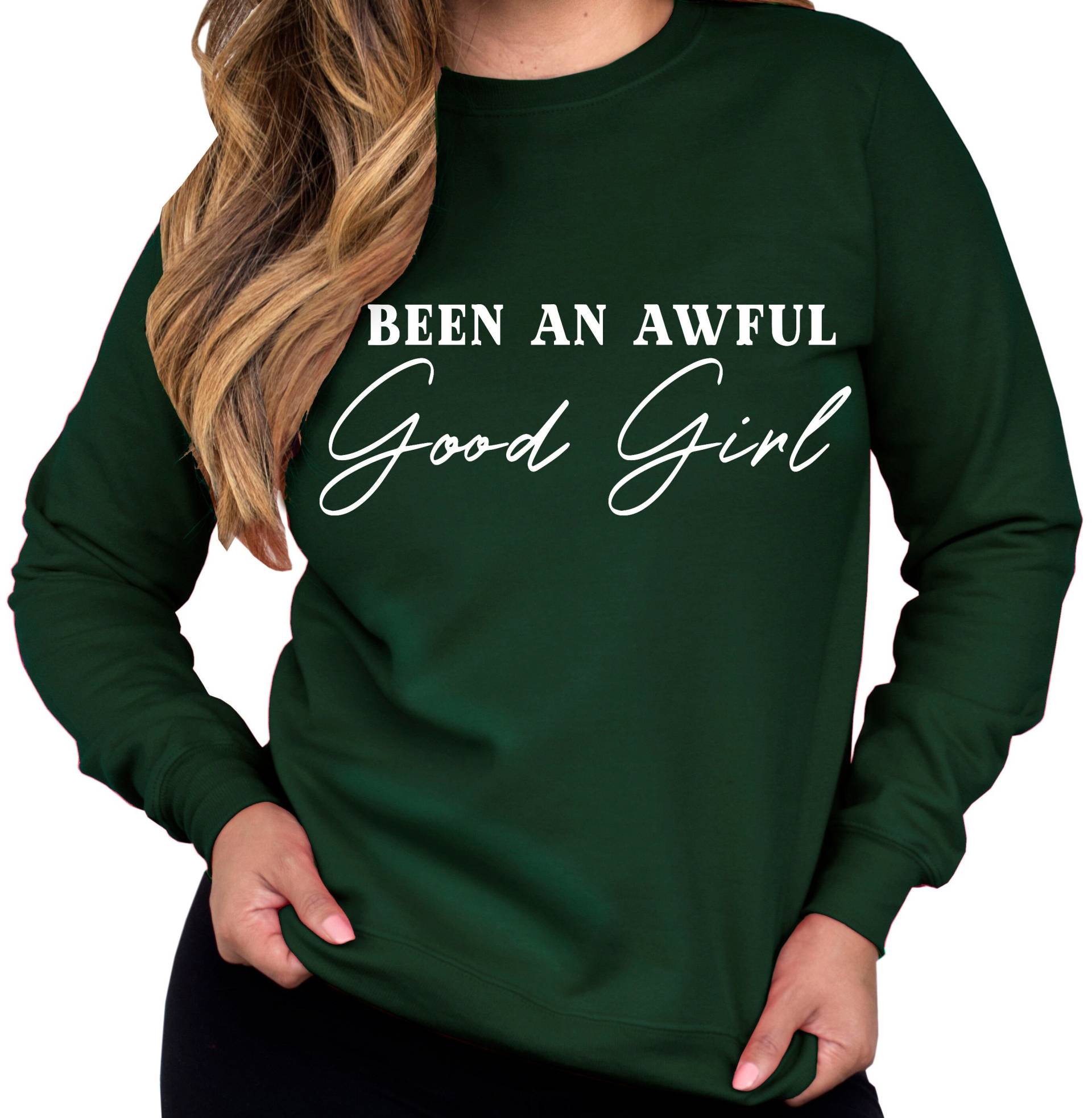 Been Awful Good Girl Hässlicher Weihnachtspullover Für Frauen, Weihnachtshemden Weihnachts Tshirts, Damen Hässlicher Weihnachtspullover, Urlaub von NobullWomanApparel