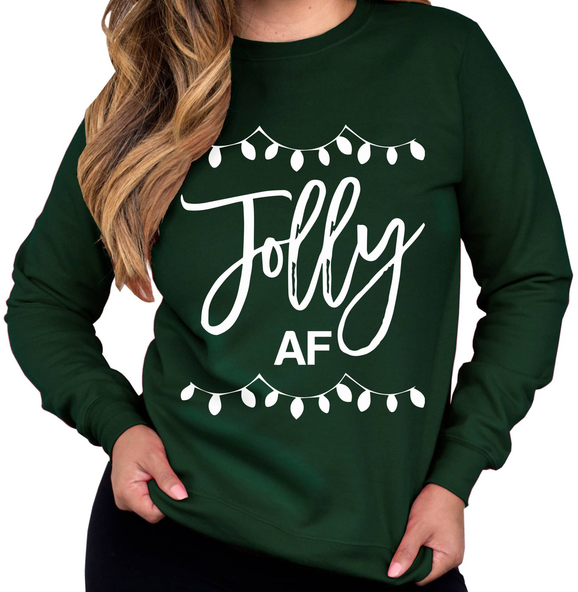 Jolly Af Ugly Weihnachtspullover Für Frauen, Lustige Weihnachtsshirts Lustiges Af-Shirt von NobullWomanApparel