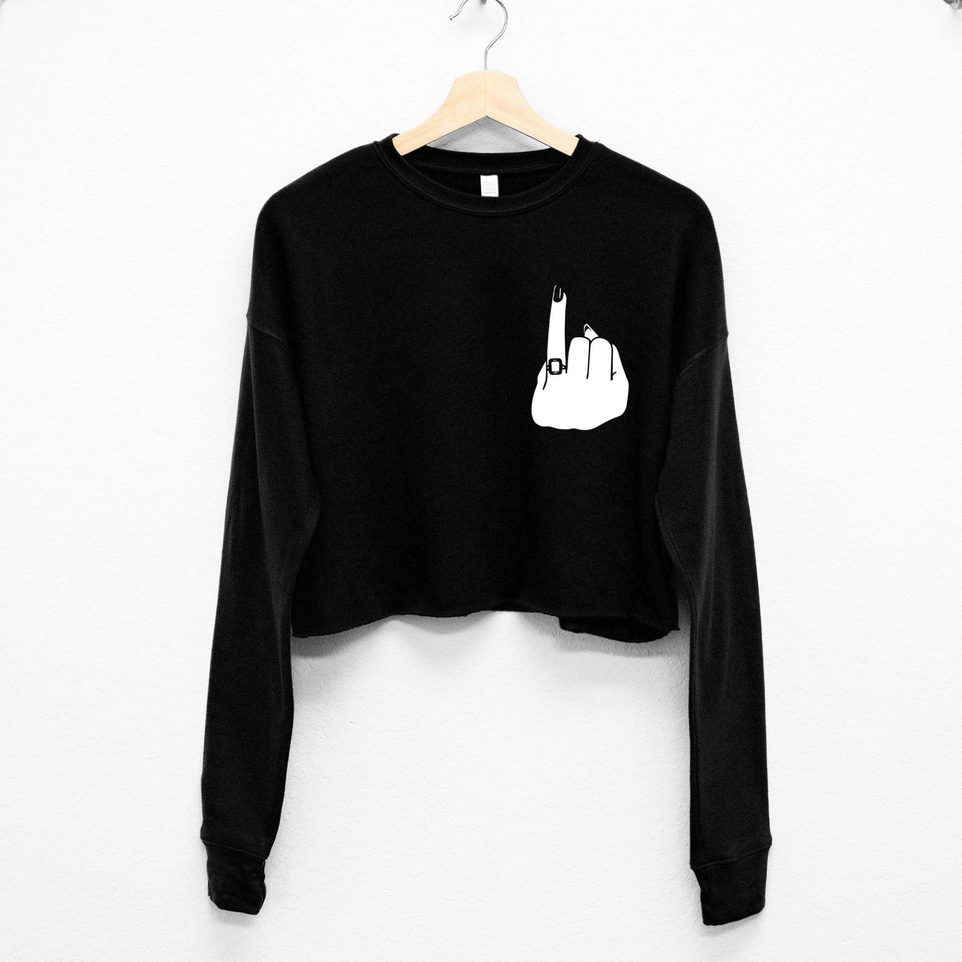 Ring Finger Cropped Pullover, Braut Crop Tops, Frauen Shirts, Geschenke, Flitterwochen Verlobungsgeschenke, Verlobungshemden von NobullWomanApparel