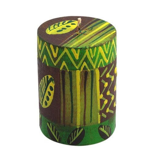 Bunte Kerzen - BABA - M/L - Handbemalte Stumpenkerzen - nobunto Südafrika von Nobunto