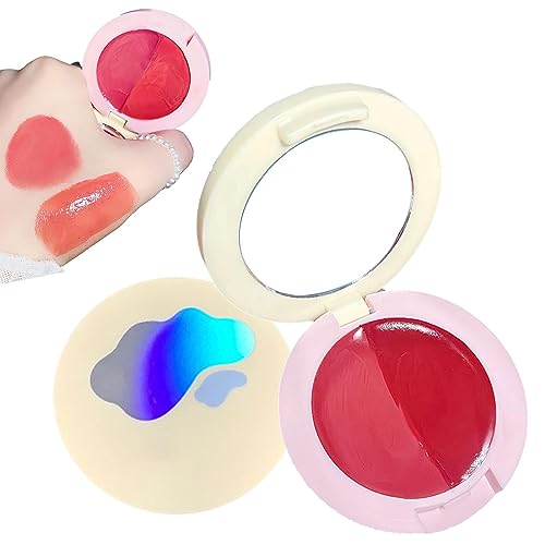 2-in-1-Lippenglasur,Lippenstiftplatte Make-up Lipgloss | Langlebiger, weicher, glatter Make-up-Teller mit Spiegel-Finish, Geschenk für Mutter und Frauen Nocapam von Nocapam